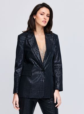 Blazer 1 Botón Animal Print