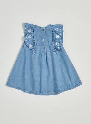 Imagen 2 del producto Vestido Denim Detalle Bordado y Costuras