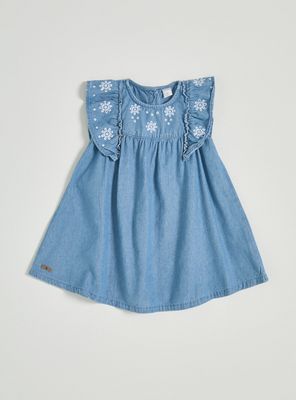 Imagen 1 del producto Vestido Denim Detalle Bordado y Costuras