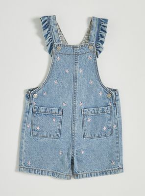 Jardinera Denim Bordado Niña