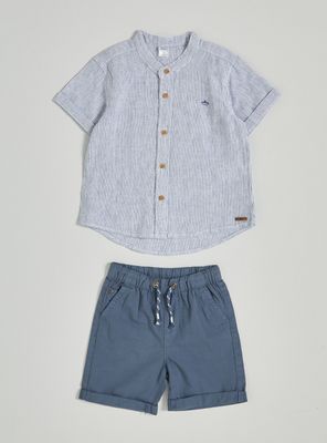 Conjunto Camisa y Short Denim Niño