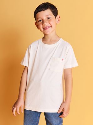 Polera Bolsillo Acid Wash Manga Corta