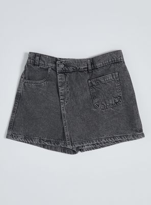 Short Tipo Skort Denim