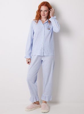 Pijama Camisero Largo Algodón Rayas