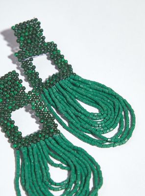 Imagen 2 del producto Aros Largos Mostacilla Bitonos