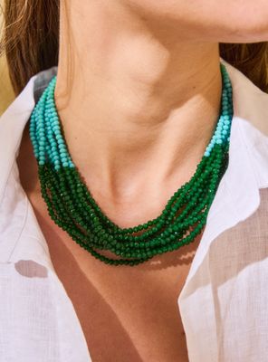 Imagen 2 del producto Collar Tiras Tricolor Mostacillas