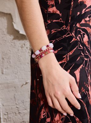 Pulsera Pack Piedras y Mostacillas