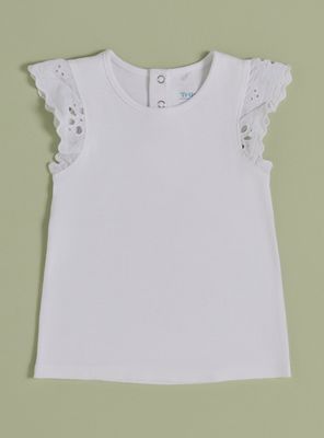 Polera con Manga de Vuelos Broderie