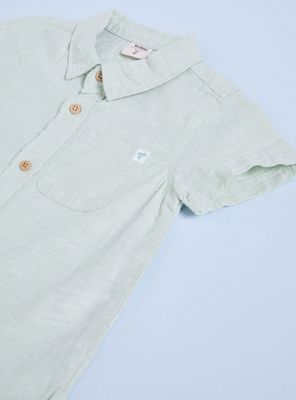 Imagen 2 del producto Camisa de Lino con Bolsillo Delantero