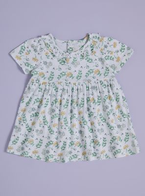 Vestido Estampado con Cuello de Payaso