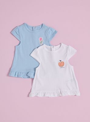 Polera Bipack Lisas con Botones Delanteros