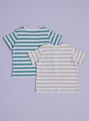 Imagen 2 del producto Polera Bipack Polera Rayada con Diseño Marino