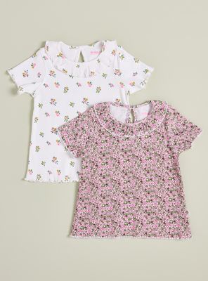 Polera Bipack de Rib Estampada