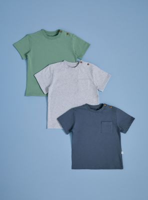 Polera Tripack de Colores Lisos