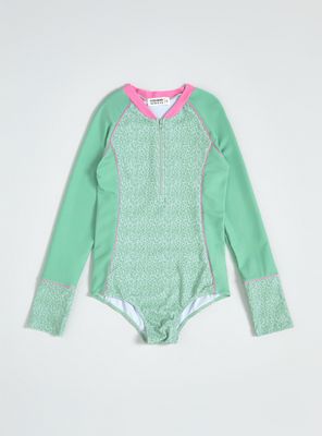 Traje de Baño con Cierre y Full Print