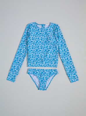 Traje de Baño Combinado Manga Larga