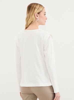 Imagen 2 del producto Polera Focalizada Manga Larga con Escote Redondo Print