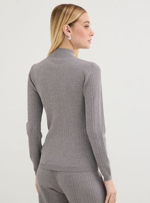 Imagen 2 del producto Polera Tejida Manga Larga Cuello Alto Básico