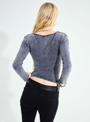 Imagen 2 del producto Polera Ajustada Escote Recogido