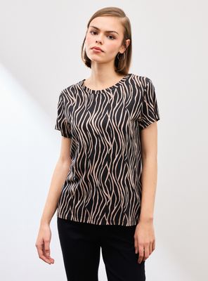 Polera Manga Corta Básica con Estampado