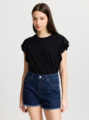 Polera Manga Corta con Vuelos