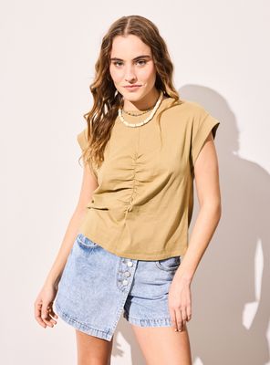 Polera Recogido Frontal Teñido Natural