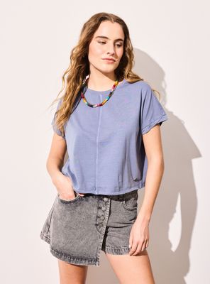 Polera Costura Espalda Teñido Natural