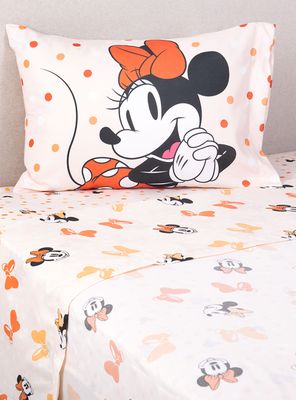 Juego de Sábanas 1.5 Plazas Minnie Beige