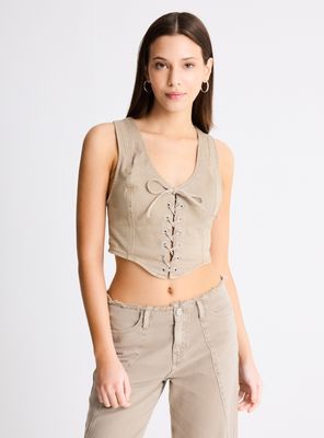 Peto Lace Up sin Mangas