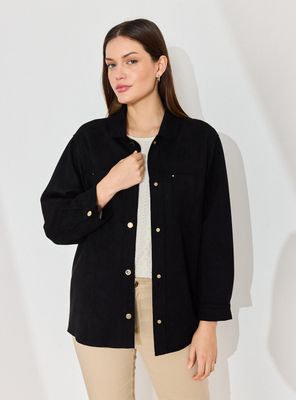 Chaqueta Sobre Camisa Agamuzada