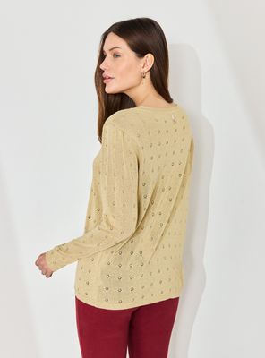 Imagen 2 del producto Sweater Liviano con Flores Acanaladas