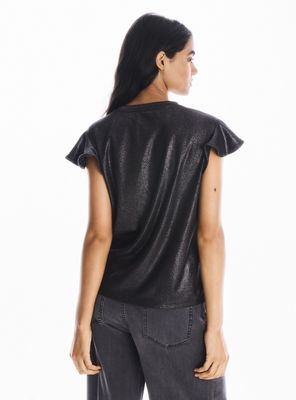 Imagen 2 del producto Polera Manga Vuelos Aplicación Folia Metalizada