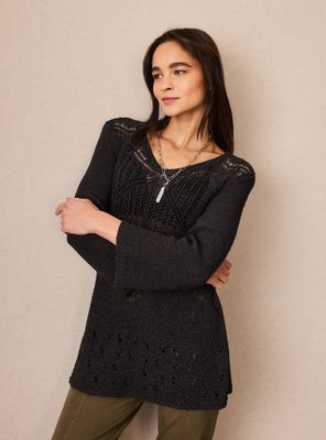 Sweater Tejido de Cinta Acanalado