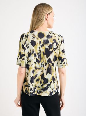 Imagen 2 del producto Polera Estampada con Escote Redondo y Pliegues