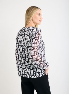 Imagen 2 del producto Polera Escote con Accesorio y Manga Globo