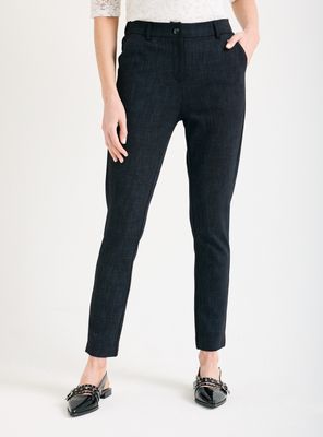 Pantalón de Vestir Crop Cintura Elástica