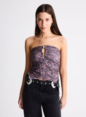 Imagen 1 del producto Polera Strapless Estampada con Hebillas