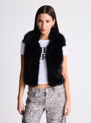 Chaqueta sin Mangas Piel Sintética