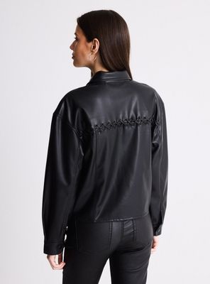 Imagen 2 del producto Chaqueta Efecto Piel Lace Up en la Espalda