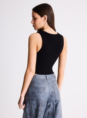 Imagen 2 del producto Polera Tejida con Botones Escote Frontal