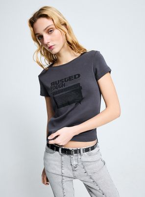 Polera Manga Corta con Estampado