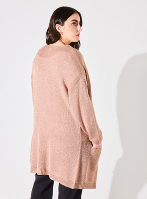 Imagen 2 del producto Chaleco Cárdigan Metalizado con Bolsillos Talla Curvy