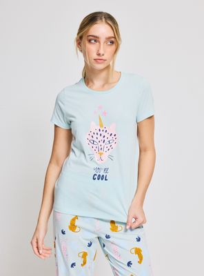 Polera Pijama Estampado con Detalles en Glitter Ármalo