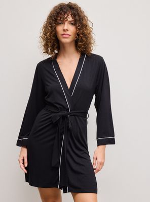 Bata Camisero Piping en Contraste