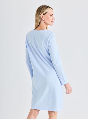 Imagen 2 del producto Camisa de Dormir Lisa con Detalles en Broderie