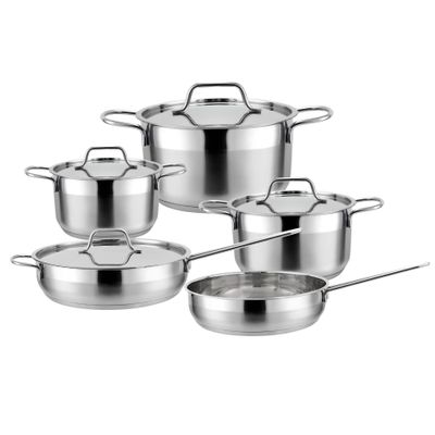 Batería de Cocina Acero Inoxidable 9 Piezas