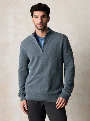 Sweater Half Zipper Texturado