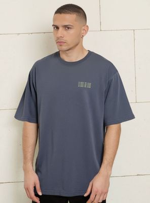 Polera Acid Wash Boxy Print