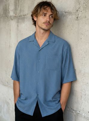 Camisa Resort Rayas Tropical