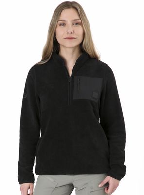 Polar Textura Shaggy Cierre 1/4 Manga Larga